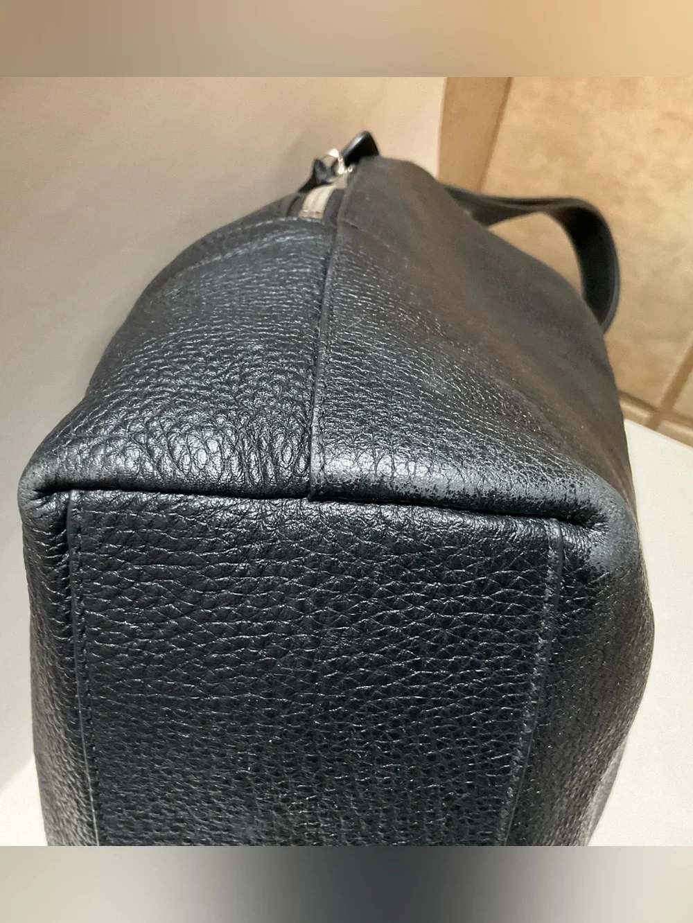 Treasure & Bond Black Leather Crossbody Hobo Slouchy Tote EMO Bag Chain charms